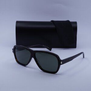 Saint Laurent SL609 CAROLYN 002 Aviator Sunglasses - Havana/Grey